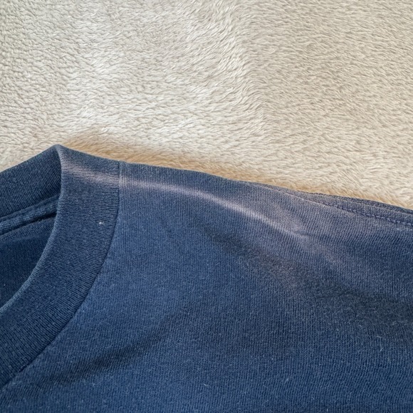 Vintage Tommy Hilfiger Shirt Mens XL Navy Blue Preowned Faded Cotton Graphic Tee - Picture 6 of 8